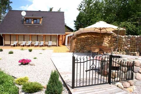 Pirtis, jacuzzi, pokylių salė svečių namuose "Ambasada"