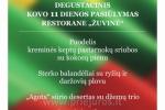 Degustacinis KOVO 11 dienos pasiūlymas restorane "ŽUVINĖ"