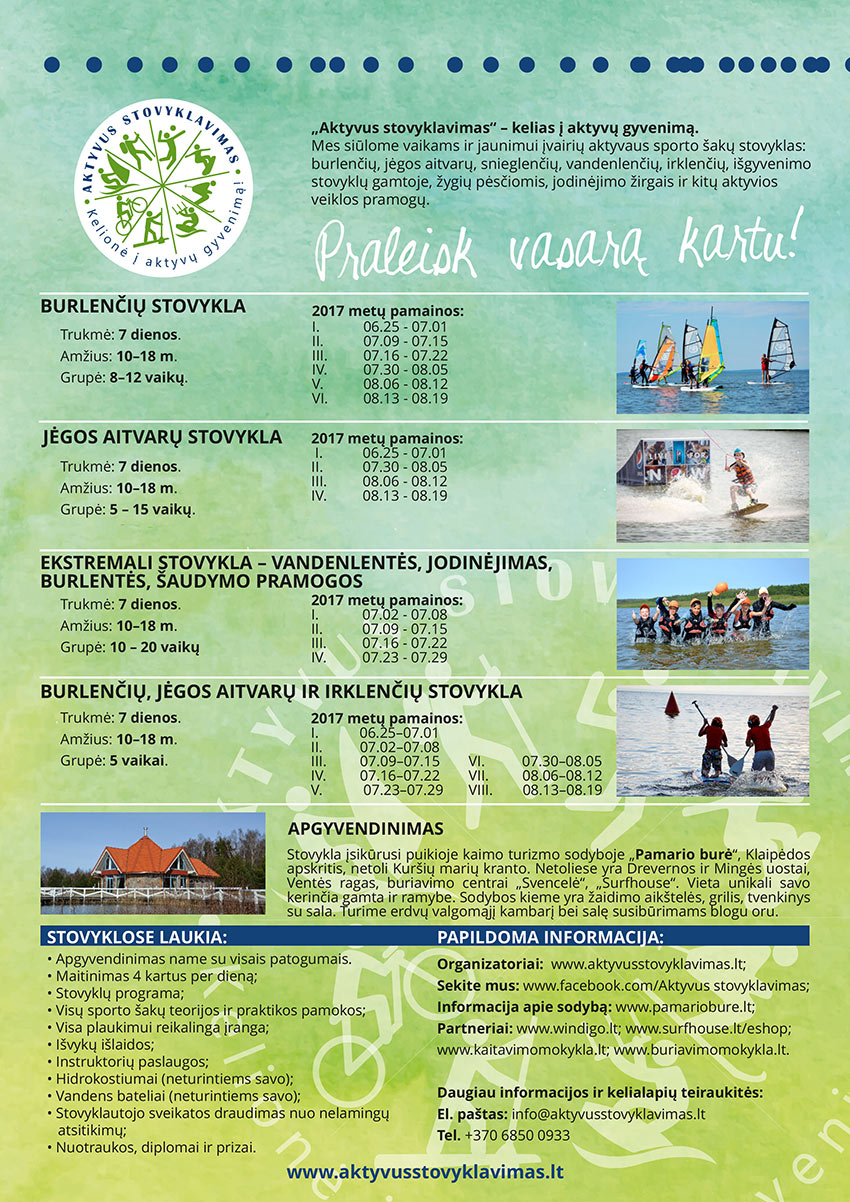 Vaikų ir jaunimo sporto stovykla 2017