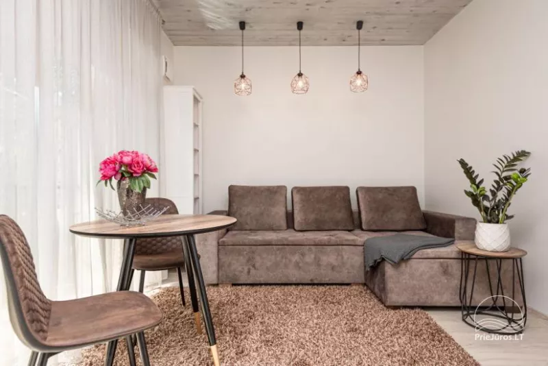 Nauji 2 kambarių apartamentai prie jūros Kunigiškiuose