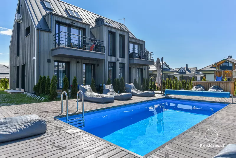 Seaside Getaway - Naujų apartamentų nuoma su šildomu lauko baseinu Palangoje, Kunigiškiuose
