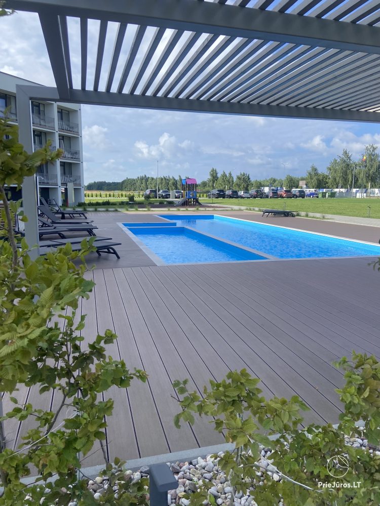 Apartamentai su baseinu, terasa nuomai Šventojoje, komplekse Mano Šventovė - 1