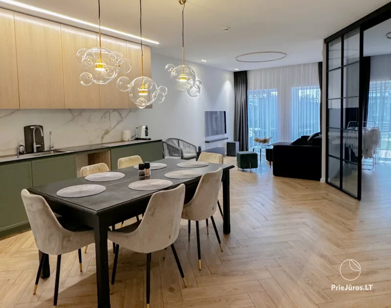 Erdvūs apartamentai Nidoje su terasa ir SPA zona
