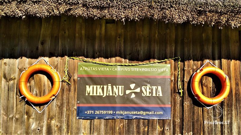 Poilsiavietė 100 m iki kopų “MIKJĀŅU SĒTA”: nameliai, turistinė stovyklavietė