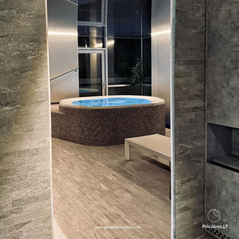Nauja SPA erdvė (garinė pirtis, sauna, Jacuzzi) viešbutyje Palangoje Grand Baltic DUNES