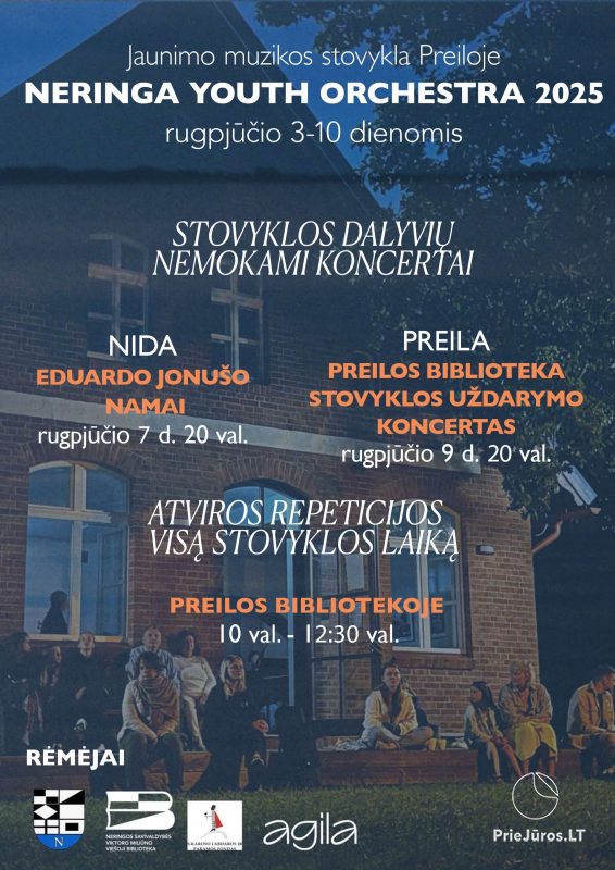 Jaunimo muzikos stovykla kviečia į nemokamus koncertus Preilos bibliotekoje!