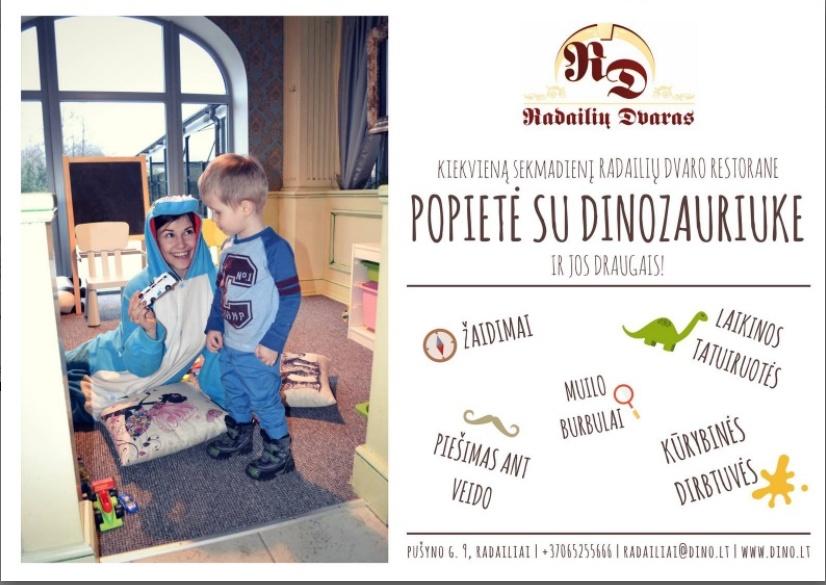 Radailių dvare - sekmadieniai šeimoms su animatore - dinozauriuke! - 1