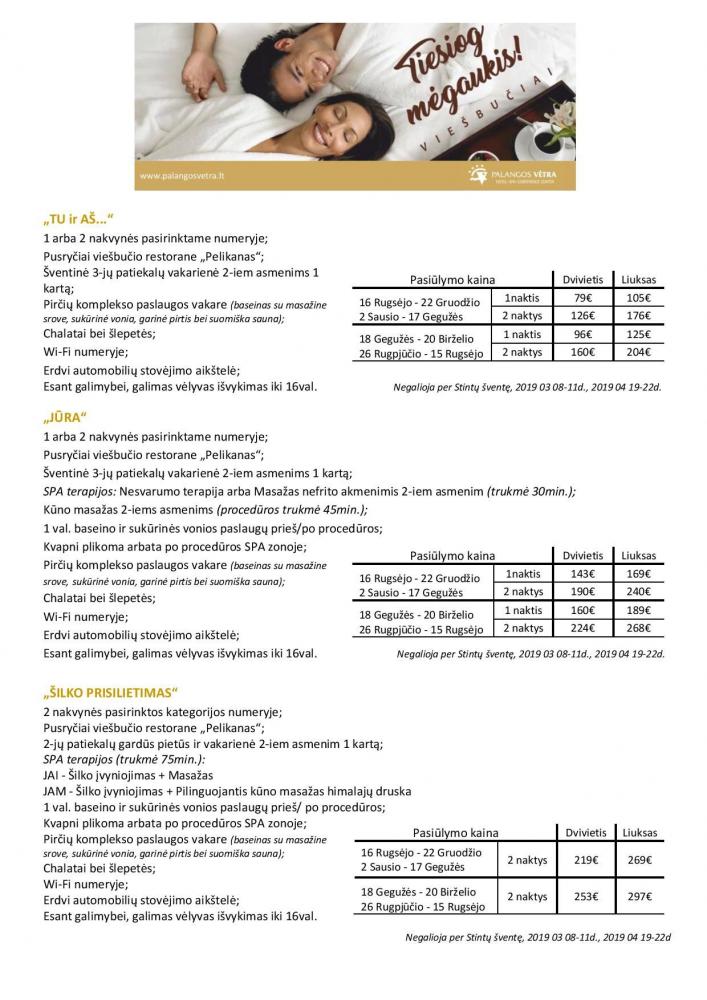 Viešbučio PALANGOS VĖTRA **** Specialūs SPA pasiūlymai Jums! - 1