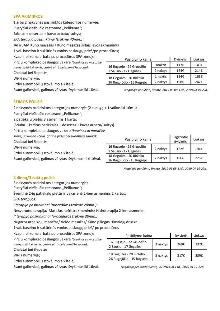 Viešbučio PALANGOS VĖTRA **** Specialūs SPA pasiūlymai Jums! - 2