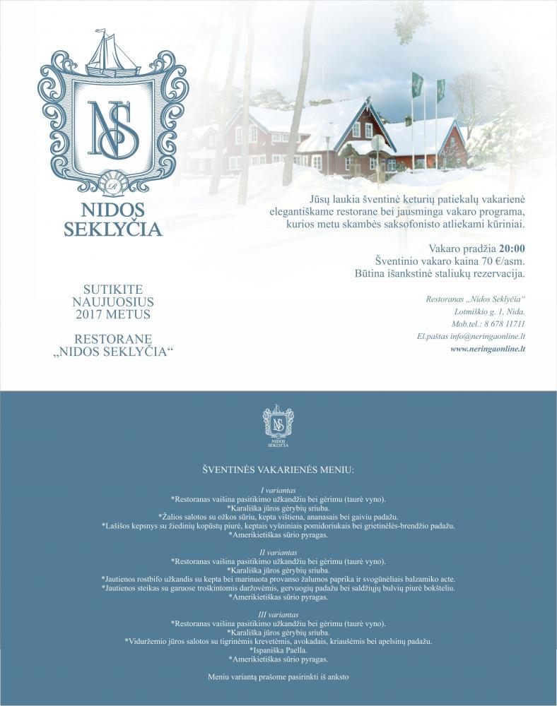 Naujųjų metų sutikinas Nidoje restorane "Nidos Seklyčia" !!! - 1