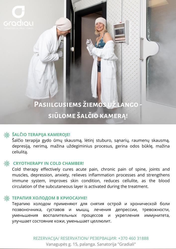 Sanatorijos Gradiali pasiūlymas pasiilgusiems žiemos už lango - šalčio terapija kameroje! - 1