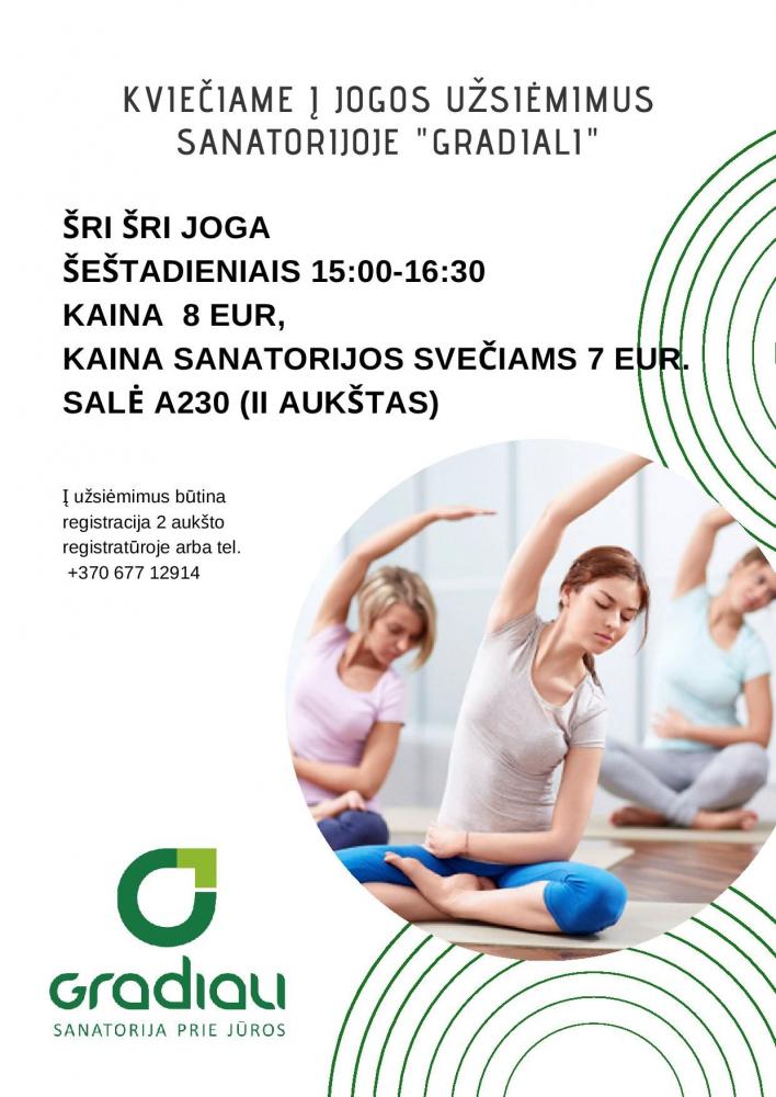 Jogos užsiėmimai sanatorijoje Palangoje "Gradiali" Vanagupės g. 15 - 1