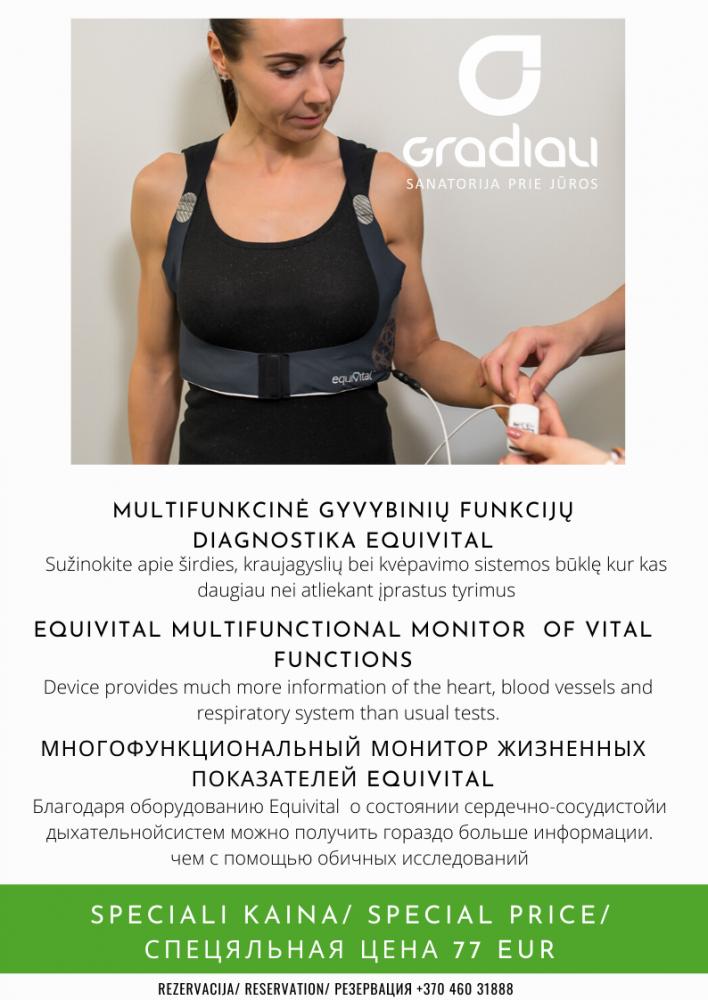 Speciali kaina gyvybinių funkcijų diagnostikai EQUIVITAL, Sanatorijoje Gradiali - 1