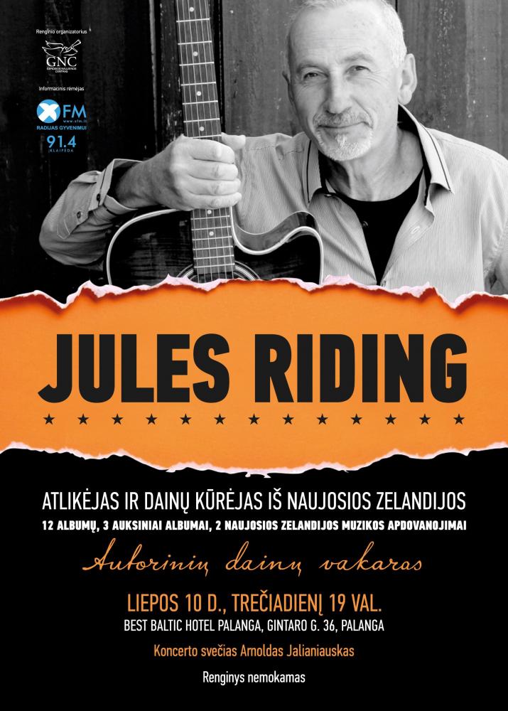 Atlikėjo Jules Riding iš Naujosios Zelandijos akustinis autorinis koncertas Palangoje - 1