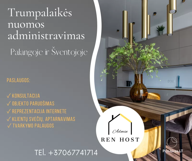 Trumpalaikės nuomos administravimas Palangoje ir Šventojoje